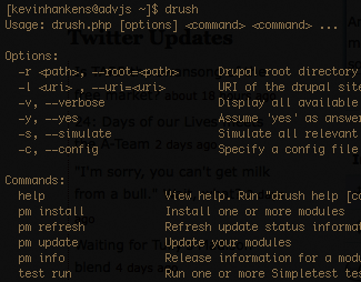 Drush screen